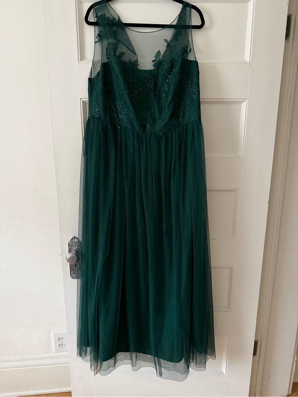 David’s Bridal Women’s Emerald Green Tulle Evening Gown Bridesmaids Dress 18